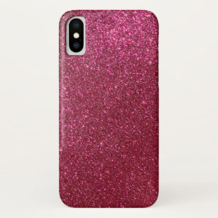 Girly Sparkly Wine Burgundy Red Glitter Case-Mate iPhone Case