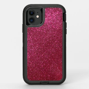 Girly Sparkly Wine Burgundy Red Glitter OtterBox Defender iPhone 11 Case