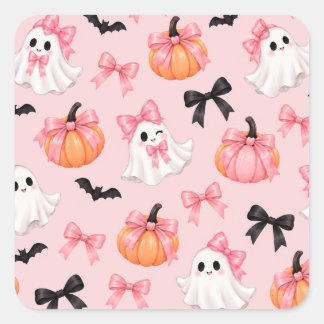 Girly spooky Halloween aesthetic  Square Sticker