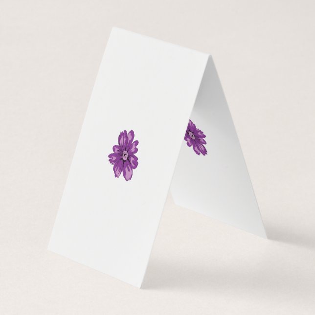Girly Style, Light Eggplant, Bleached Cedar Business Card (Back)
