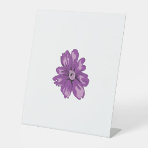 Girly Style, Light Eggplant, Bleached Cedar Pedestal Sign