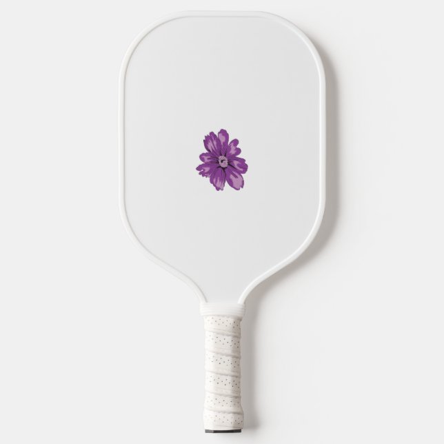 Girly Style, Light Eggplant, Bleached Cedar Pickleball Paddle (Front)