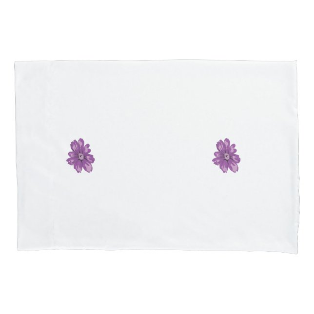 Girly Style, Light Eggplant, Bleached Cedar Pillowcase (Front)