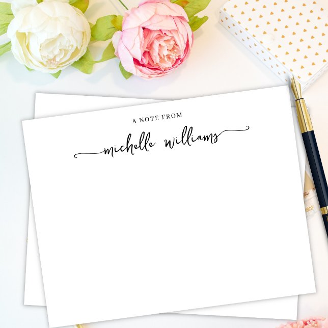 Girly Stylish Elegant Calligraphy Script Note From Card (Creator Uploaded)