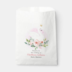 Girly Swan Princess Baby Shower Favour Bag