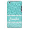 Girly, Teal Glitter, Zebra Stripes Personalized