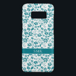 Girly Teal Turquoise Tropical Flowers Monogram Case-Mate Samsung Galaxy S8 Case<br><div class="desc">Girly Teal Turquoise Tropical Flowers Pattern iPhone case with space for your name or monogram. Easy to customize with text,  fonts,  and colours. Created by Zazzle pro designer BK Thompson exclusively for Cedar and String; please contact us if you need assistance with the design.</div>