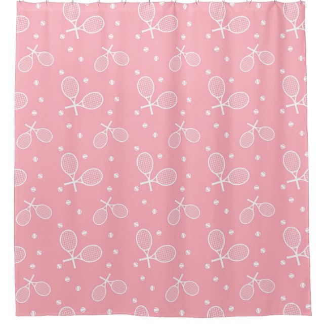 Girly Tennis Pink Racquets & Balls Pattern (Front)