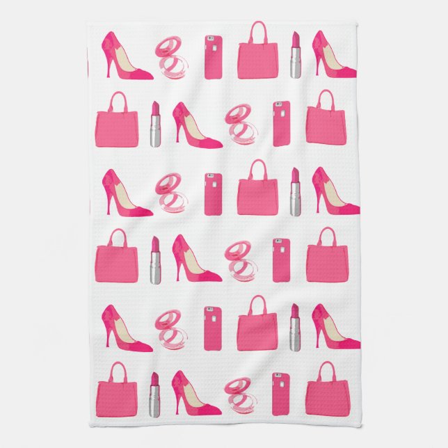 Girly things design kitchen towel (Vertical)
