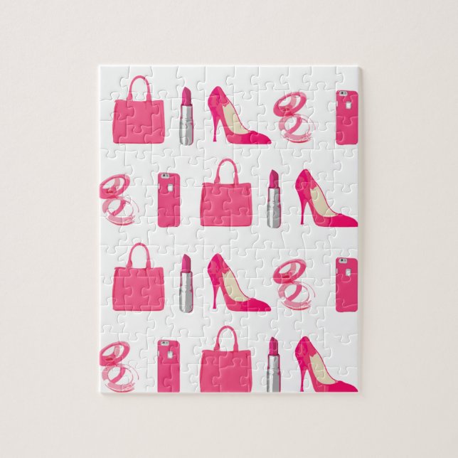 Girly things design puzzle (Vertical)