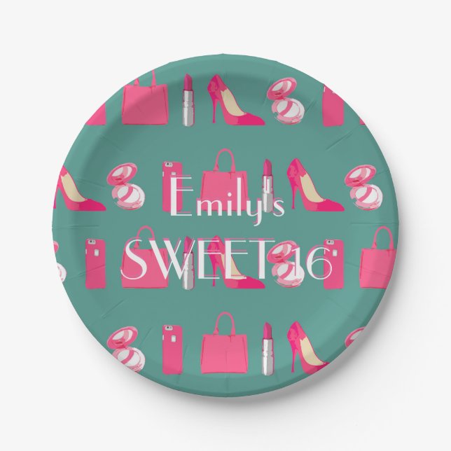 Girly things paper plate (Front)