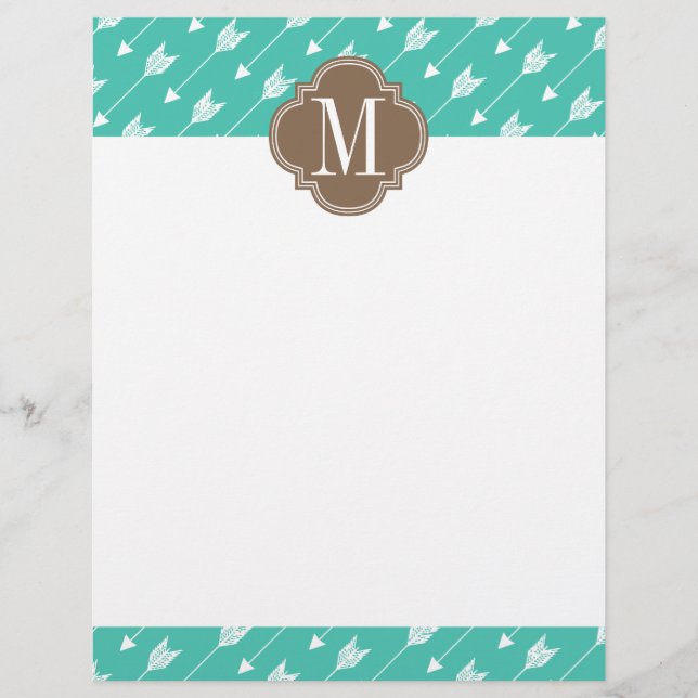 Girly Turquoise & brown Tribal Arrows Custom (Front)