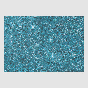 Girly Turquoise Glitter Tissue Paper
