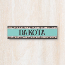Girly Turquoise Leopard Diamond Custom Horse Stall