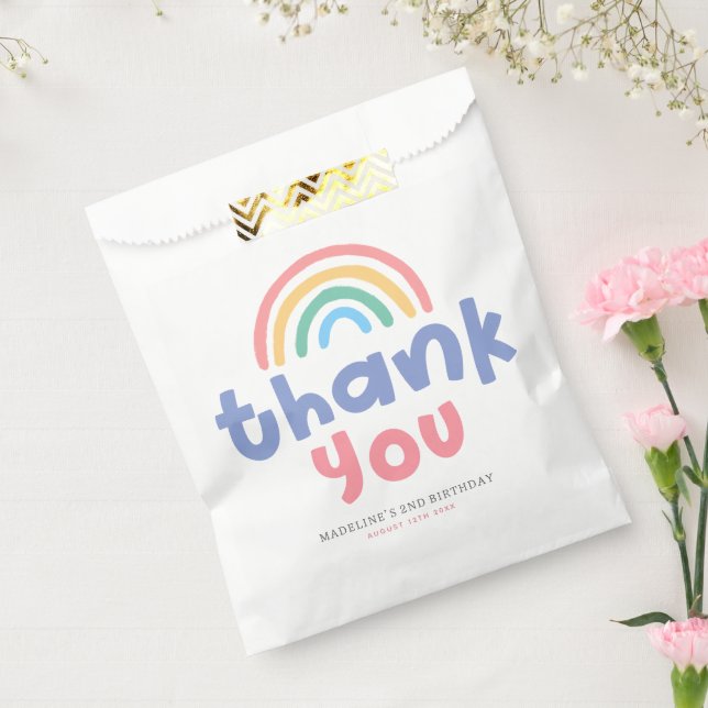 Girly Two Cool Pool Party Rainbow Birthday Favor Favour Bag (Sealed)