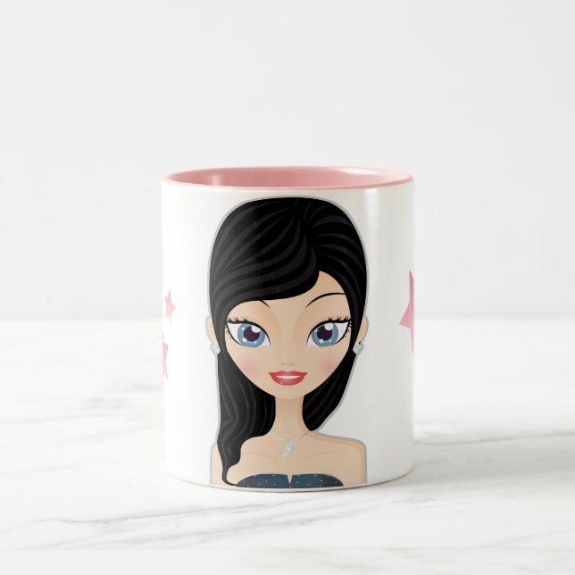 Girly Two-Tone Coffee Mug (Center)