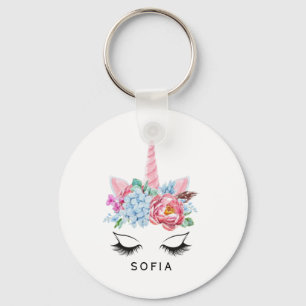 Girly Unicorn  Keychain