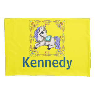 Girly Unicorn with Bedtime Prayer Personalized Pillowcase