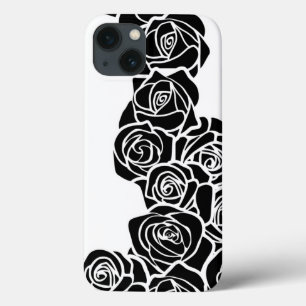 Girly Vintage black roses iPhone 13 Case