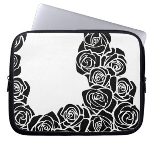Girly Vintage black roses Laptop Sleeve