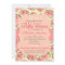 Girly Vintage Pink Roses Baby Shower