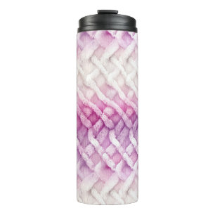 Girly Warm Pink White Abstract Thermal Tumbler