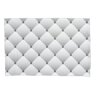 Girly White Faux Quilted Diamond Pattern Pillowcase