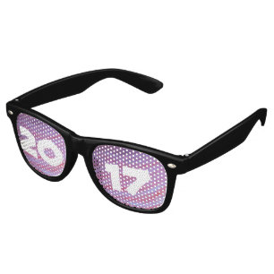 Girly Zebra Abstract   Cute Pink Purple Graduation Retro Sunglasses