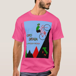 Giro D Italia Bicycle Racing Advertising Print T-Shirt