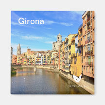 Girona fridge magnet by Velvet Escape