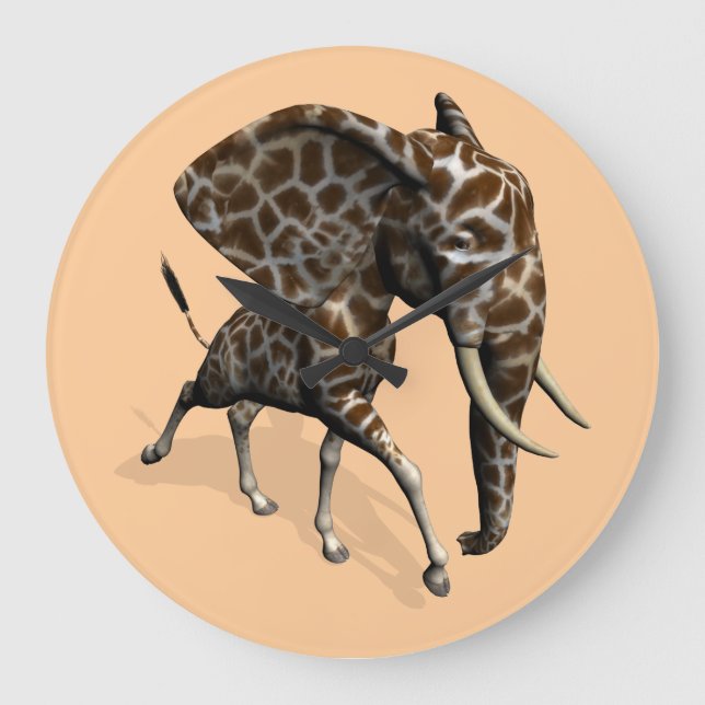 Girphant Or Eleffe Large Clock (Front)