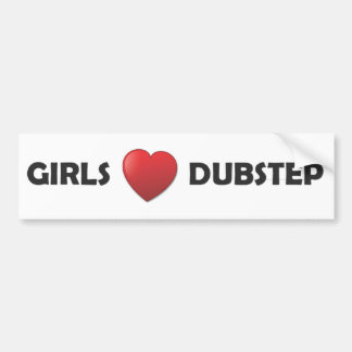 Girsl Heart Dubstep Bumper Sticker
