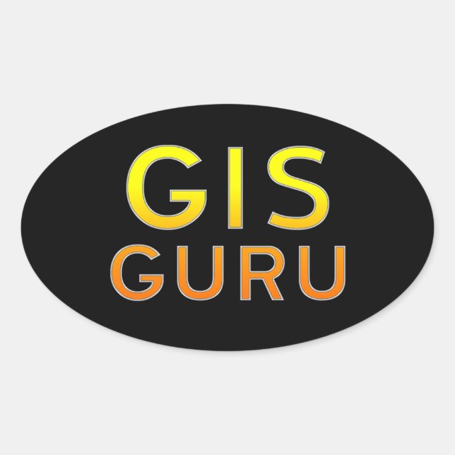 GIS Guru Oval Sticker (Front)