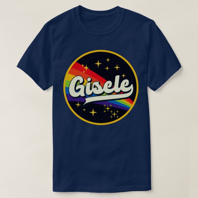 Gisele Rainbow In Space Vintage Style T-Shirt (Design Front)