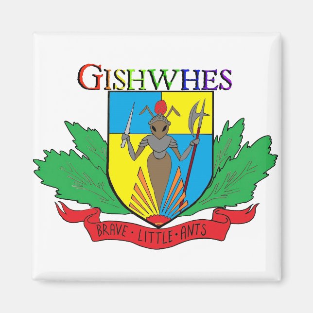 Gishwhes Brave Little Ants logo magnet (Front)