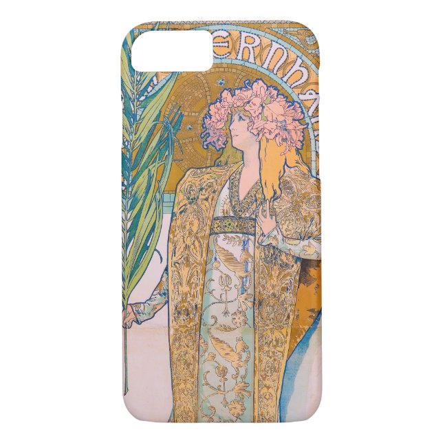Gismonda, Sarah Bernhardt, Mucha Case-Mate iPhone Case (Back)