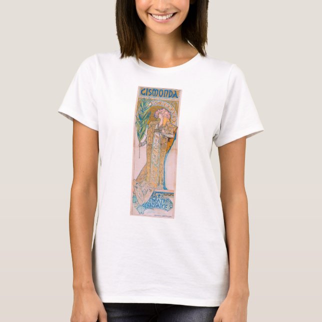 Gismonda, Sarah Bernhardt, Mucha T-Shirt (Front)