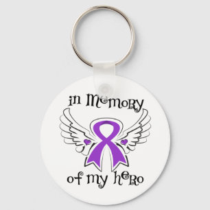 GIST Cancer In Memory of My Hero Keychain