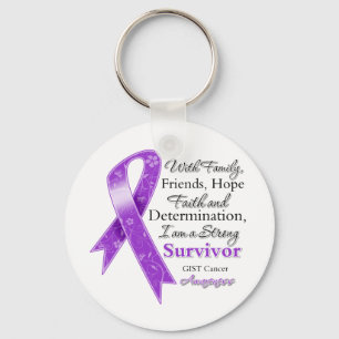 GIST Cancer Support Strong Survivor Keychain