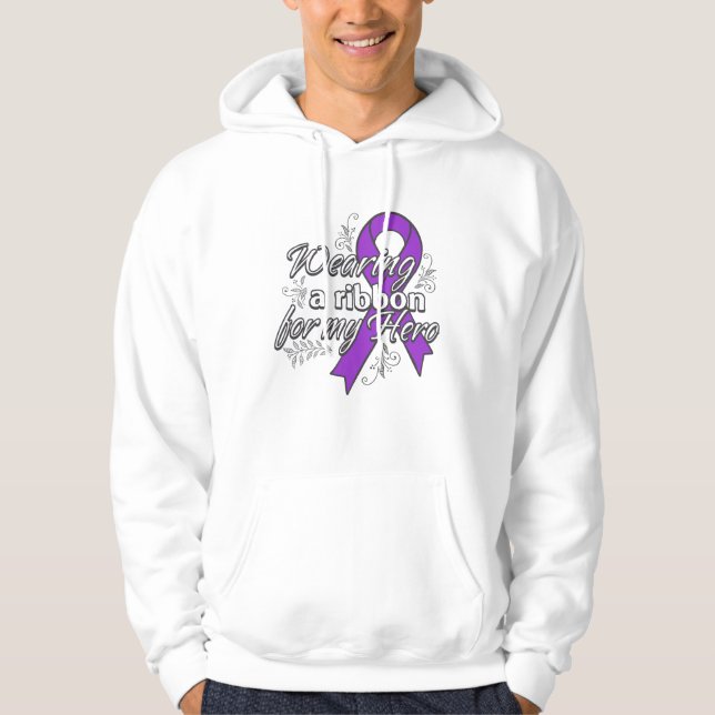 GIST Cancer Wearing a Ribbon for My Hero Hoodie (Front)