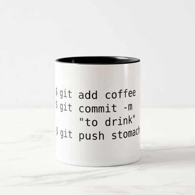 Git Add Coffee Mug (Center)