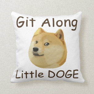 Git Along Little DOGE Throw Pillow