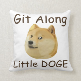 Git Along Little DOGE Throw Pillow