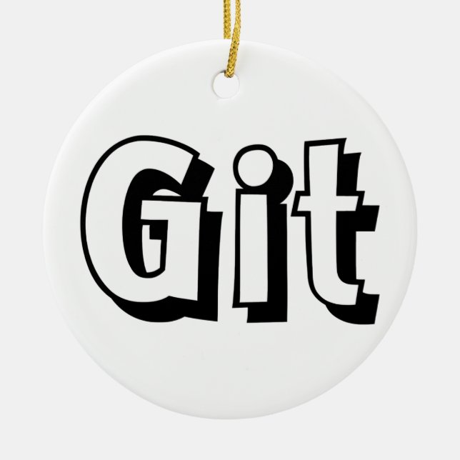 Git Ceramic Ornament (Front)
