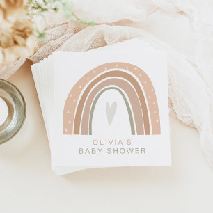GITA Bohemian Pastel Rainbow Baby Shower Napkin