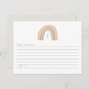 GITA Boho Pastel Rainbow 1st Birthday Time Capsule Enclosure Card