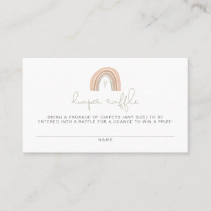 GITA Pastel Rainbow Diaper Raffle Card