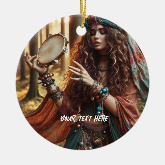 Gitana Ceramic Ornament (Front)