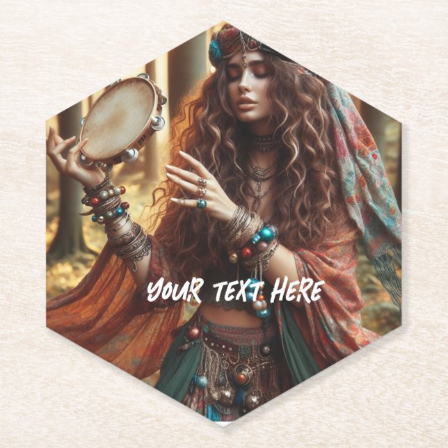 Gitana Paper Coaster (Front)
