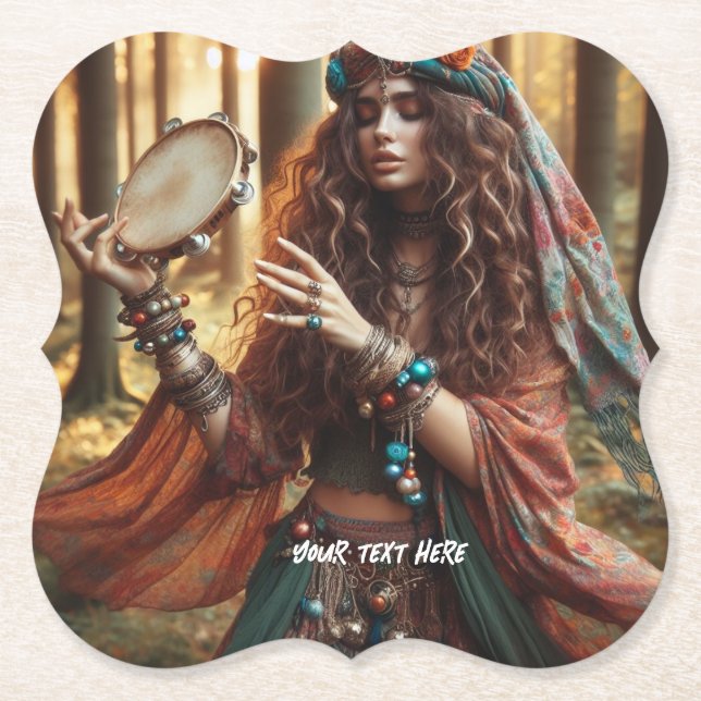 Gitana Paper Coaster (Front)